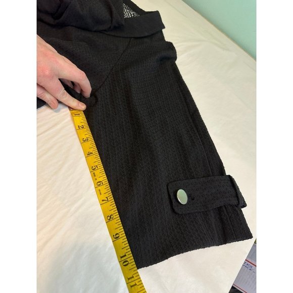 NWT Lane Bryant Plus Size 26 (4X) Black Textured Lined Jacket Blazer w Tie Waist - Picture 11 of 12